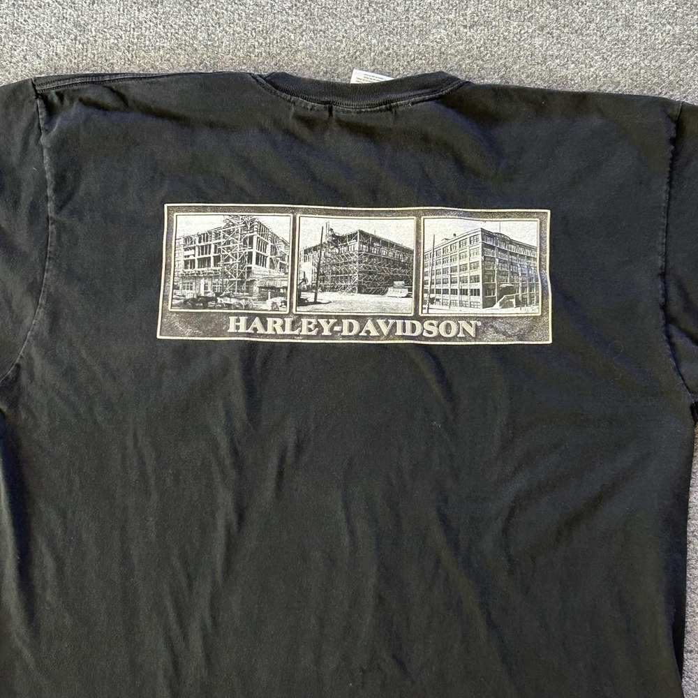 Vintage Harley-Davidson Shirt Mens XL Black Pocket 100th Anniversary Graphic USA - Picture 9 of 11